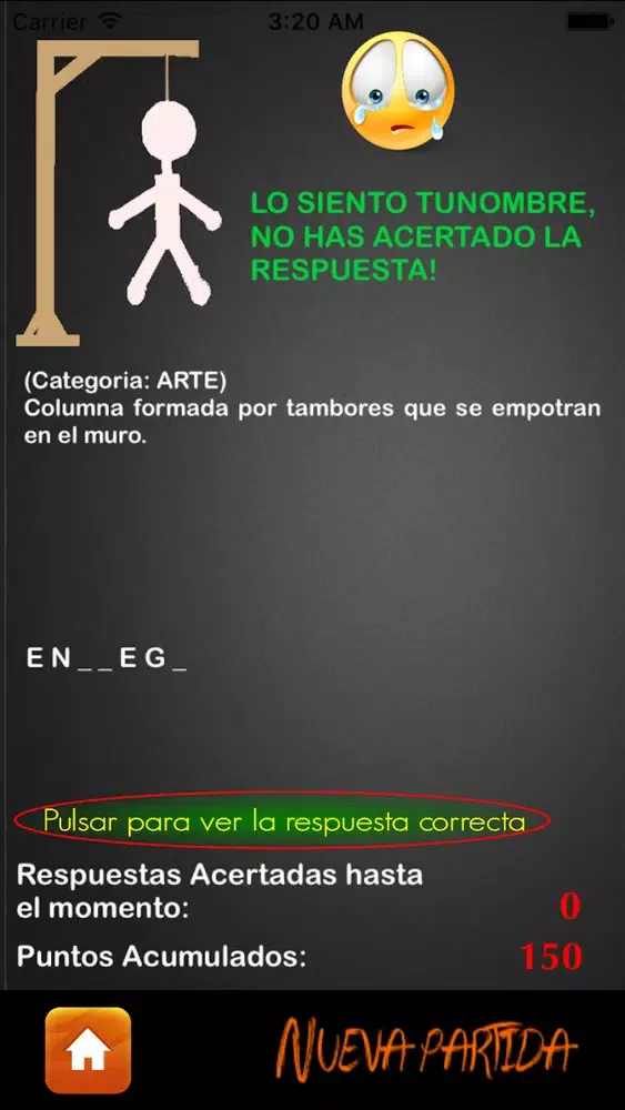 Capturas de pantalla de TriviAhorcado para iPhone