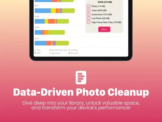 Ảnh chụp màn hình của Photosweep - gallery cleaner iPad 