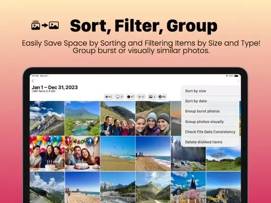 Ảnh chụp màn hình của Photosweep - gallery cleaner iPad 
