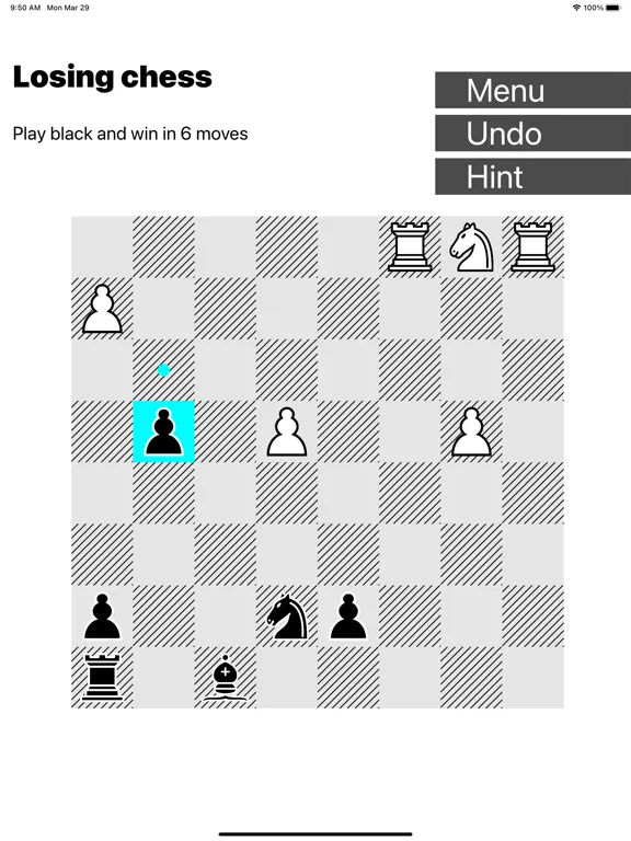 Tangkapan layar Losing chess iPad 