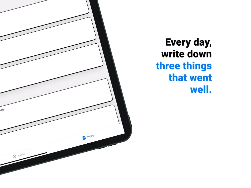 3 good things: a gratitude log iPad  スクリーンショット