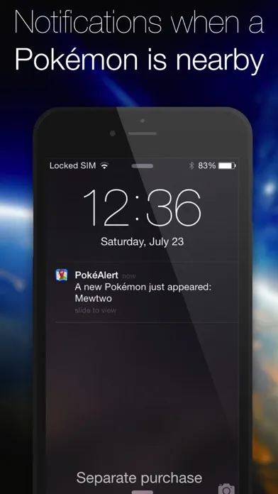 PokéAlert - Push Notifications for Pokémon GO Free!应用截图