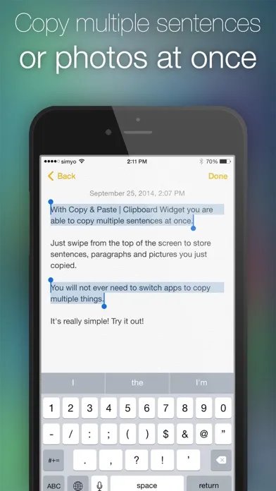 Capturas de tela do Clipboard Plus | Copy Widget
