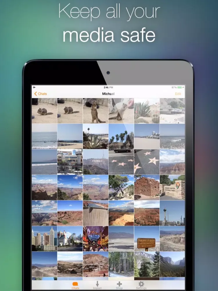 Password for WhatsApp Photos & Videos iPad  Screenshots