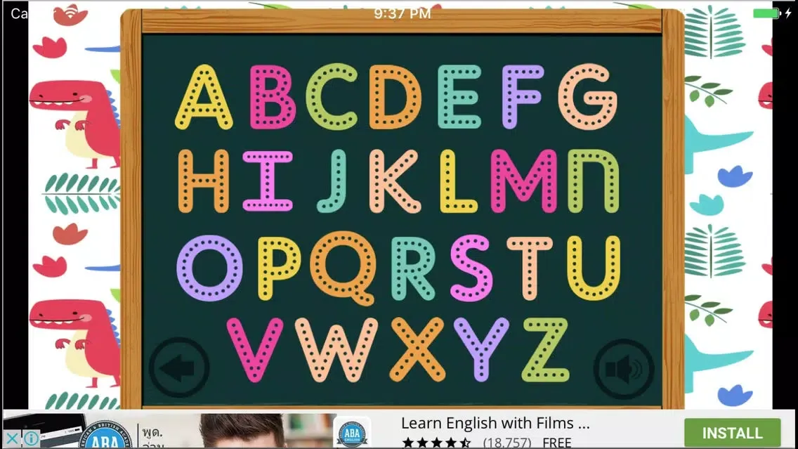 Tangkapan skrin ABC Dinosaurs Children Learn Toddlers Alphabet