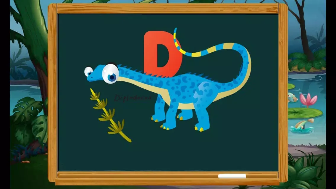 Funny ABC Dinosaurs Writing Listening Free Games سکرین شاٹس