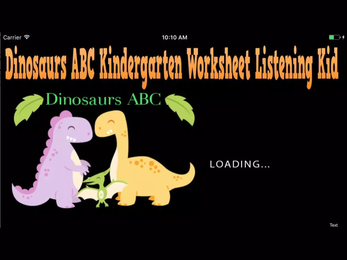 Tangkapan skrin Dinosaurs ABC Kindergarten Worksheet Listening Kid iPad 