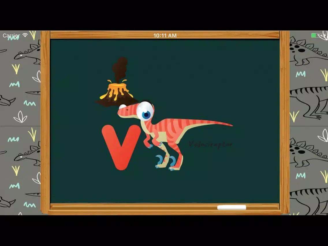 Tangkapan skrin Dinosaurs ABC Kindergarten Worksheet Listening Kid iPad 
