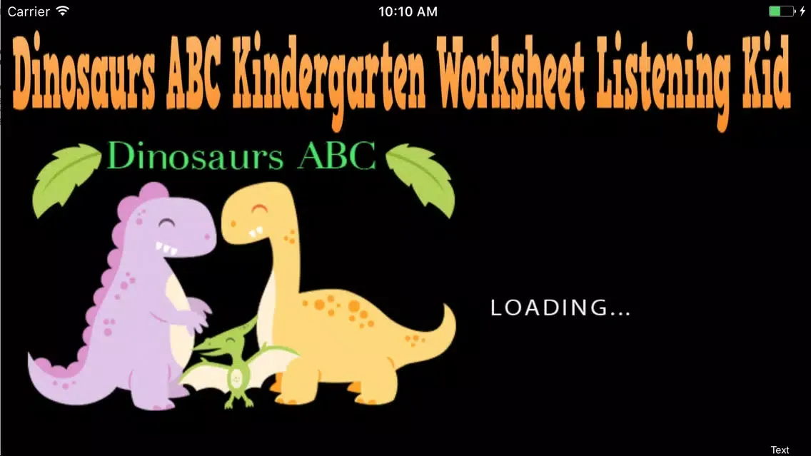 Tangkapan skrin Dinosaurs ABC Kindergarten Worksheet Listening Kid
