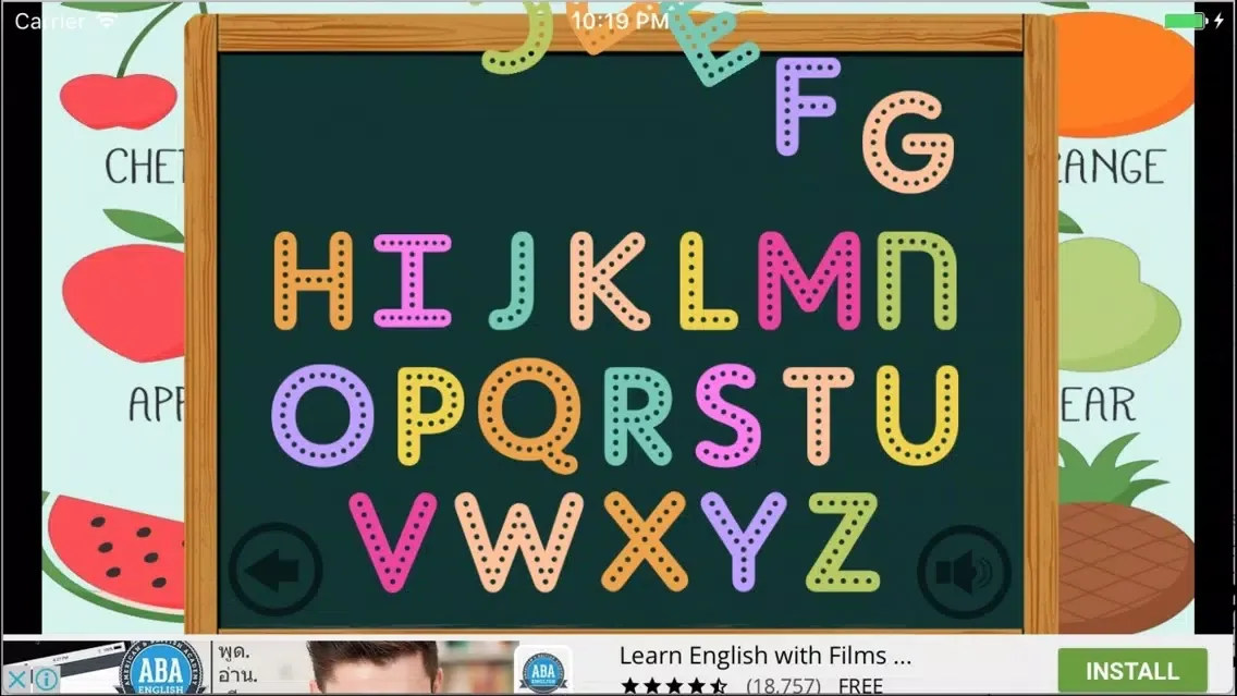Fruit English Alphabet ABC Kids Writing Learn Easy سکرین شاٹس