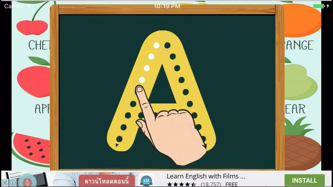 Fruit English Alphabet ABC Kids Writing Learn Easy سکرین شاٹس