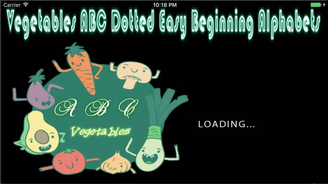 Vegetables ABC Dotted Easy Beginning Alphabets Ekran Görüntüleri