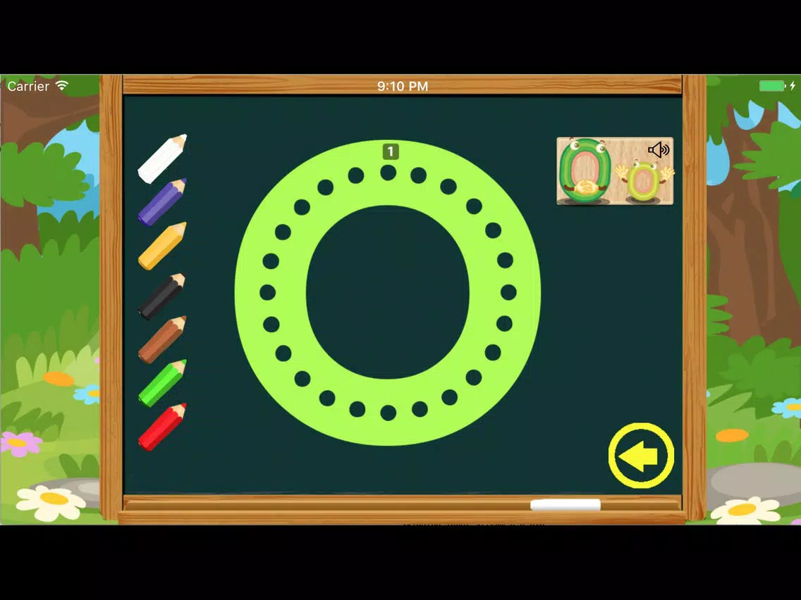 Ảnh chụp màn hình của ABC Vegetables Letter Good Practice Tracing Easy iPad 