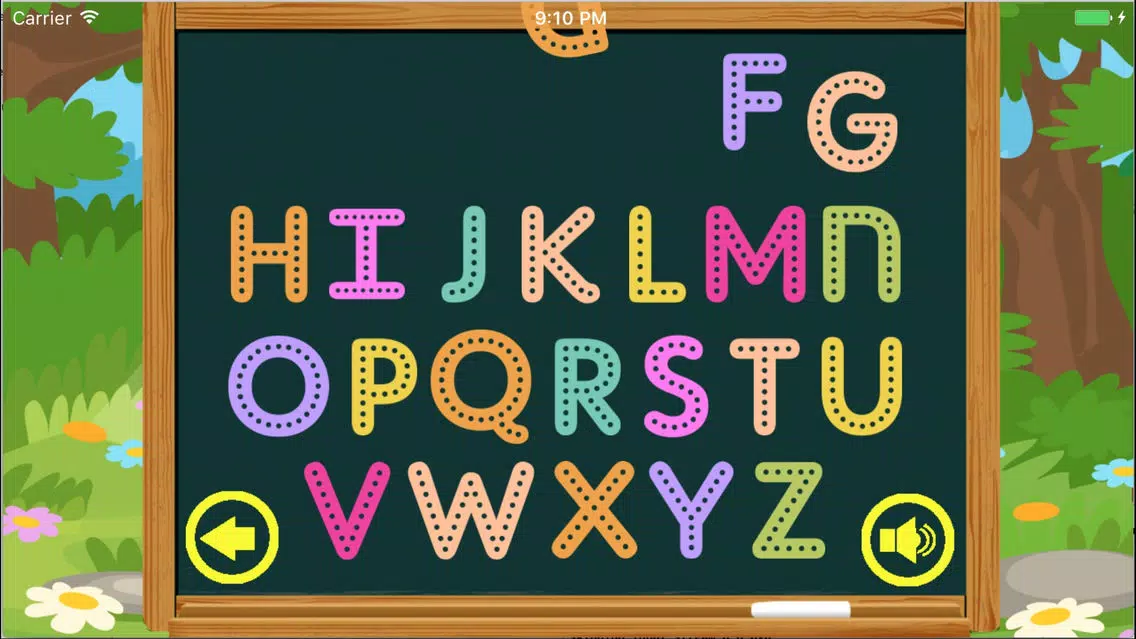 Ảnh chụp màn hình của ABC Vegetables Letter Good Practice Tracing Easy