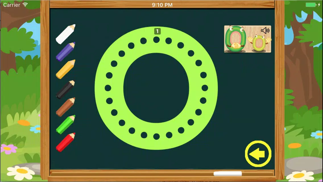 Ảnh chụp màn hình của ABC Vegetables Letter Good Practice Tracing Easy