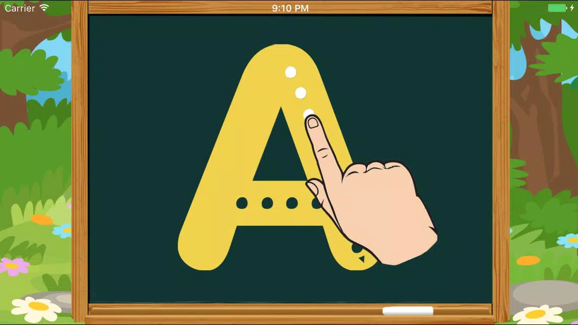 Ảnh chụp màn hình của ABC Vegetables Letter Good Practice Tracing Easy