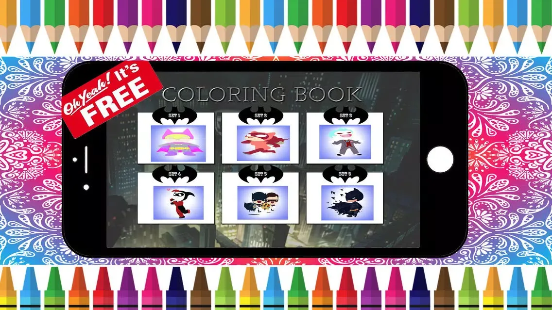 Coloring Book For Batman Free Games Kids Paint Screenshots