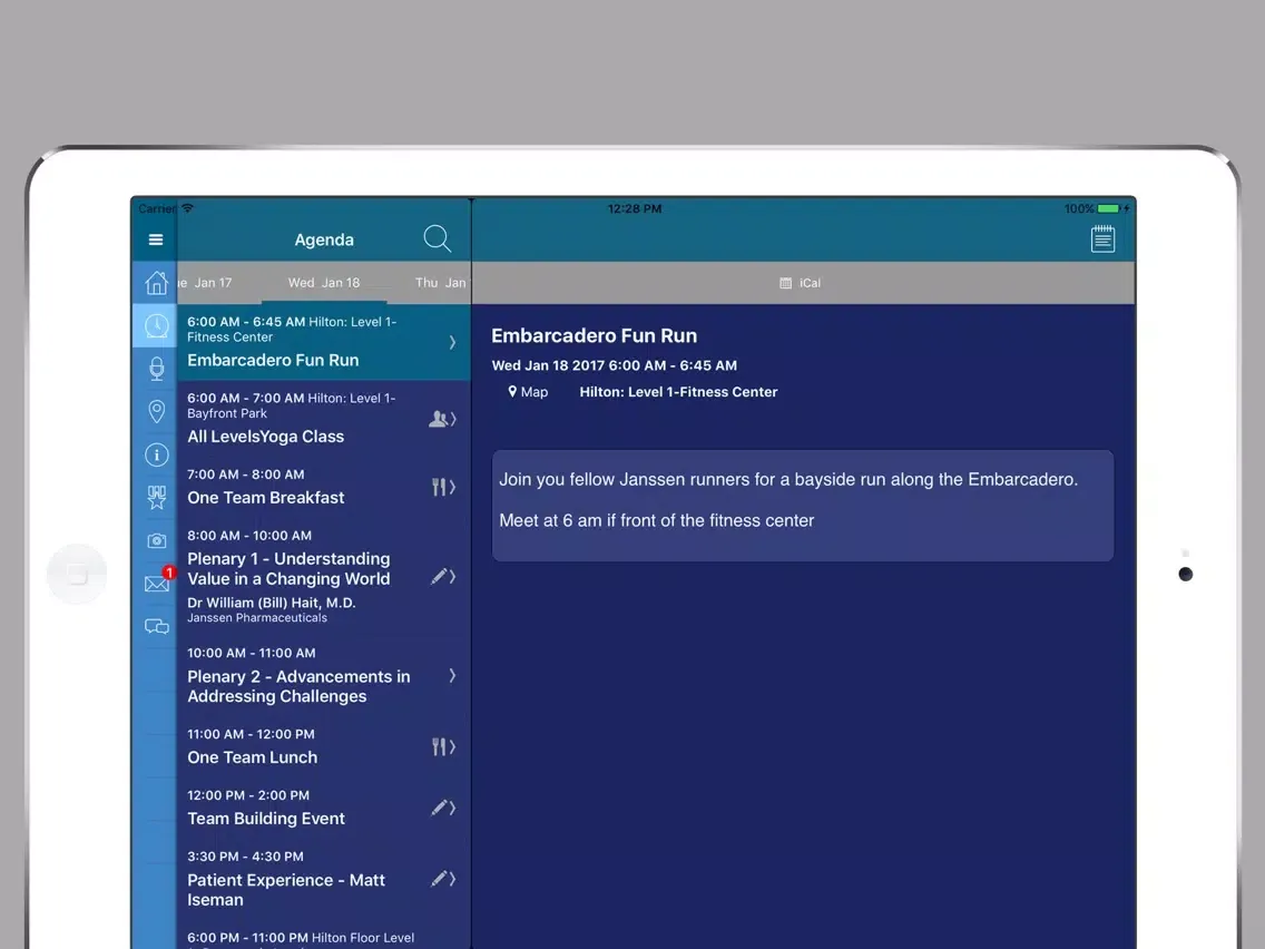 Скриншоты Janssen Global Immunology One Team Meeting 2017 iPad 