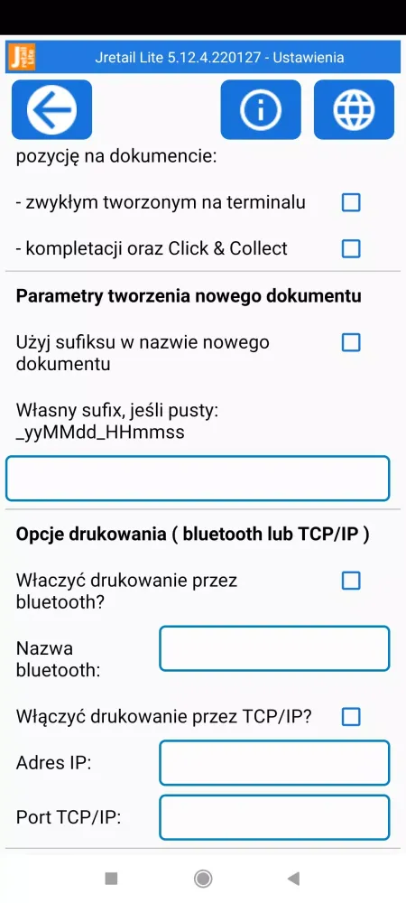 Ảnh chụp màn hình của Inwentaryzacja - Jretail Lite
