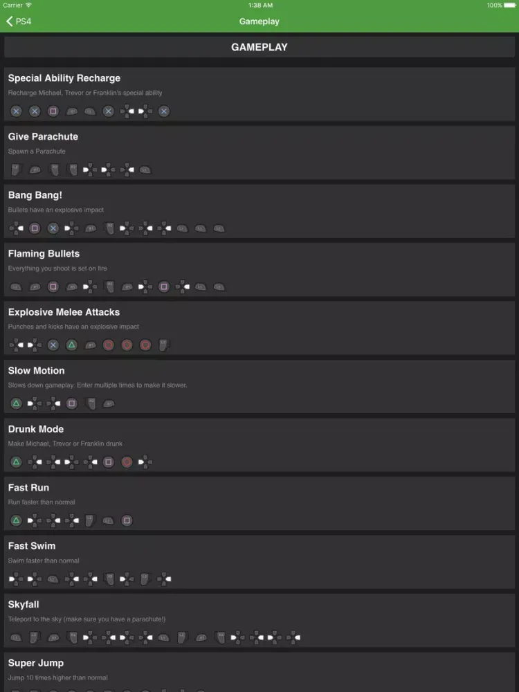 صور All Cheats for GTA 5 (GTA V) iPad 
