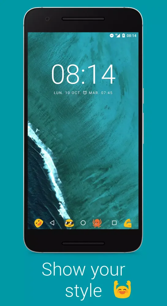 Capturas de pantalla de Emoji Color NavBar