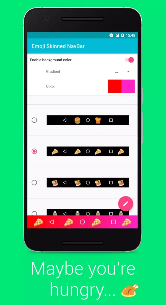 Capturas de pantalla de Emoji Color NavBar