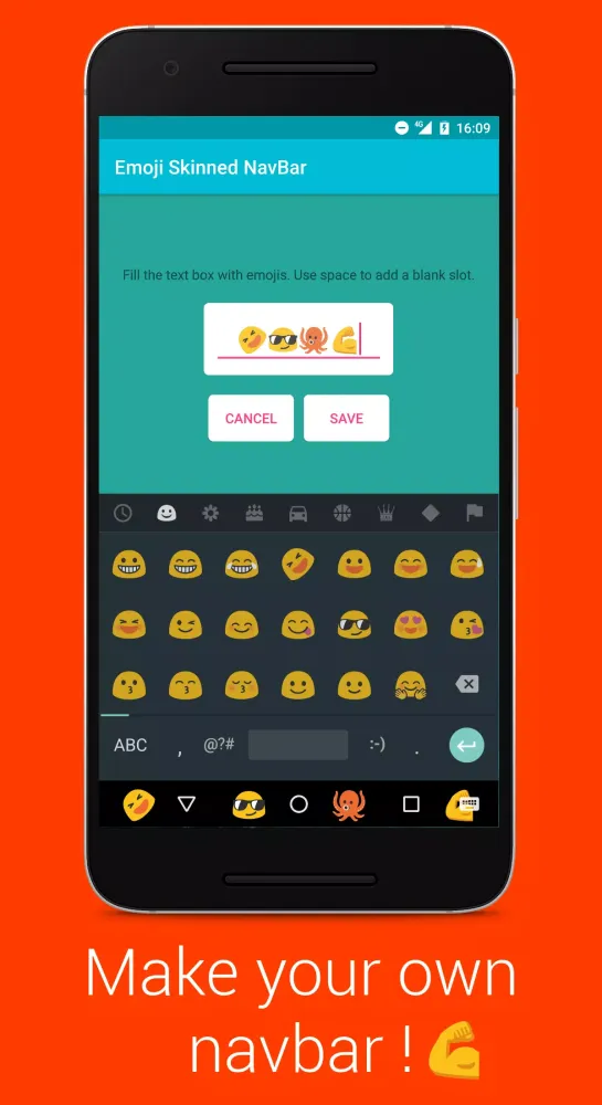Capturas de pantalla de Emoji Color NavBar