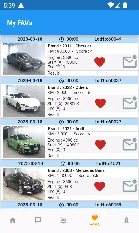 Capturas de pantalla de Japan Car Auctions