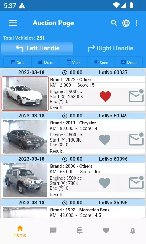 Capturas de pantalla de Japan Car Auctions