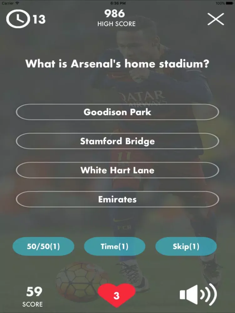 ภาพหน้าจอของ World Football Quiz iPad 