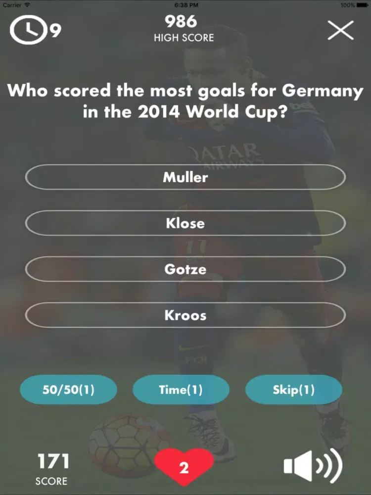 ภาพหน้าจอของ World Football Quiz iPad 