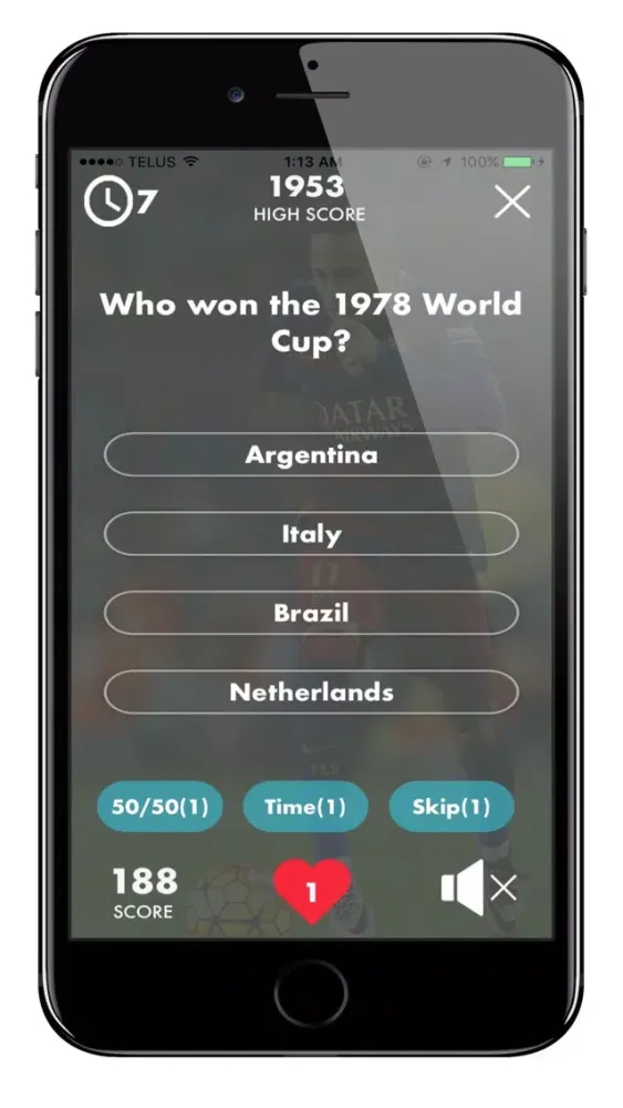 ภาพหน้าจอของ World Football Quiz