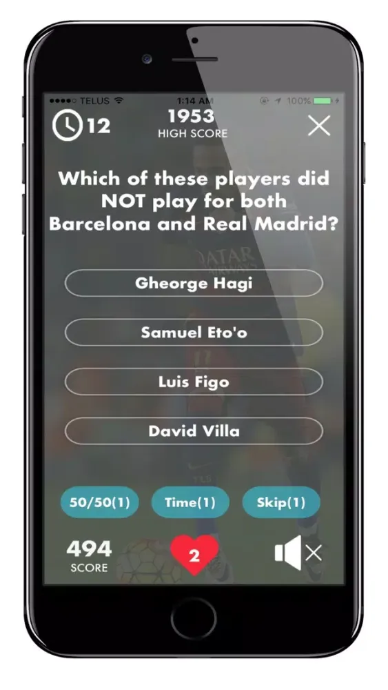 ภาพหน้าจอของ World Football Quiz