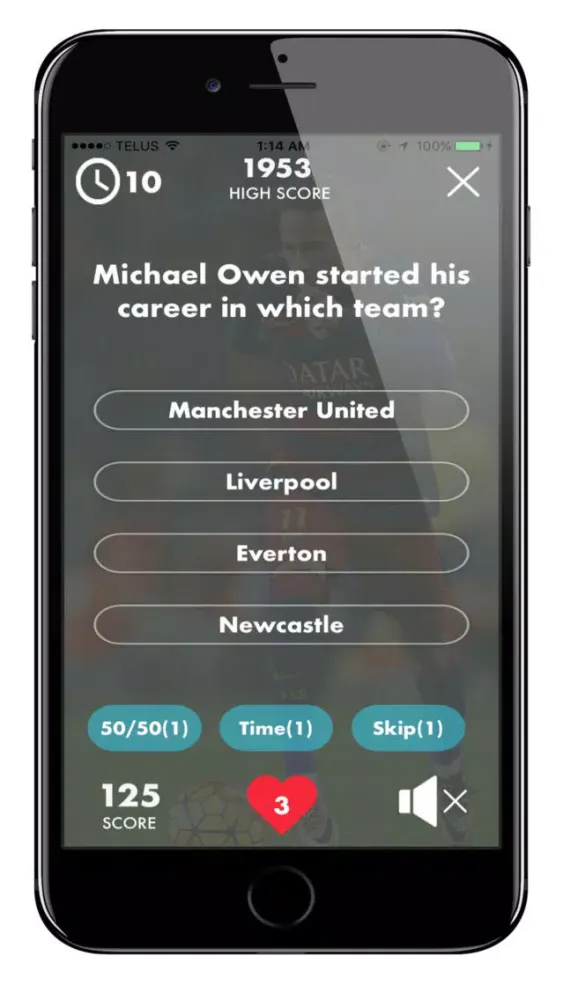 ภาพหน้าจอของ World Football Quiz
