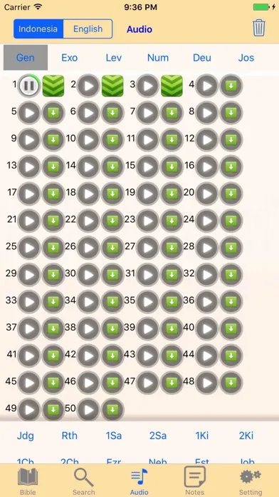 Скриншоты Alkitab Indonesian-English Bilingual Audio Bible