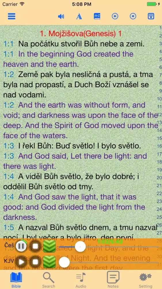 Czech-English Audio Holy Bible স্ক্রিনশট