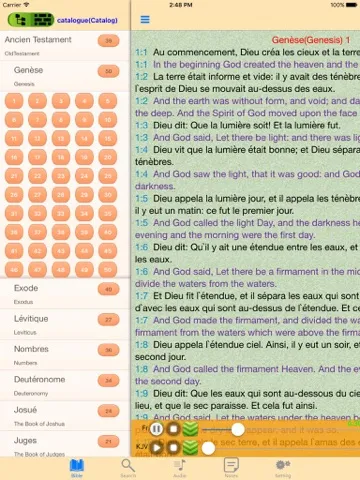 Capturas de pantalla de French English Audio Bible iPad 