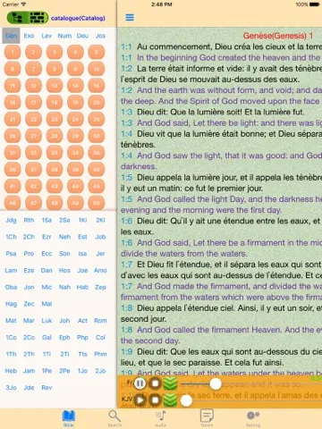 Capturas de pantalla de French English Audio Bible iPad 