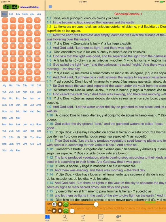 Spanish-English Bilingual Holy Bible iPad  Ekran Görüntüleri
