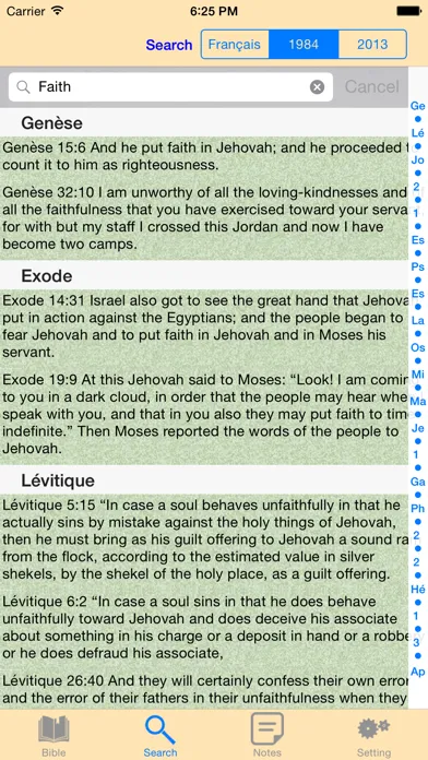 New World Translation Scriptures French-English Screenshots
