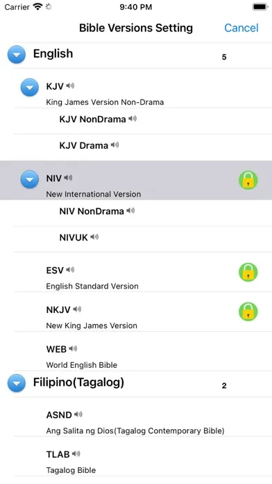 Filipino Tagalog-English Bible Screenshots