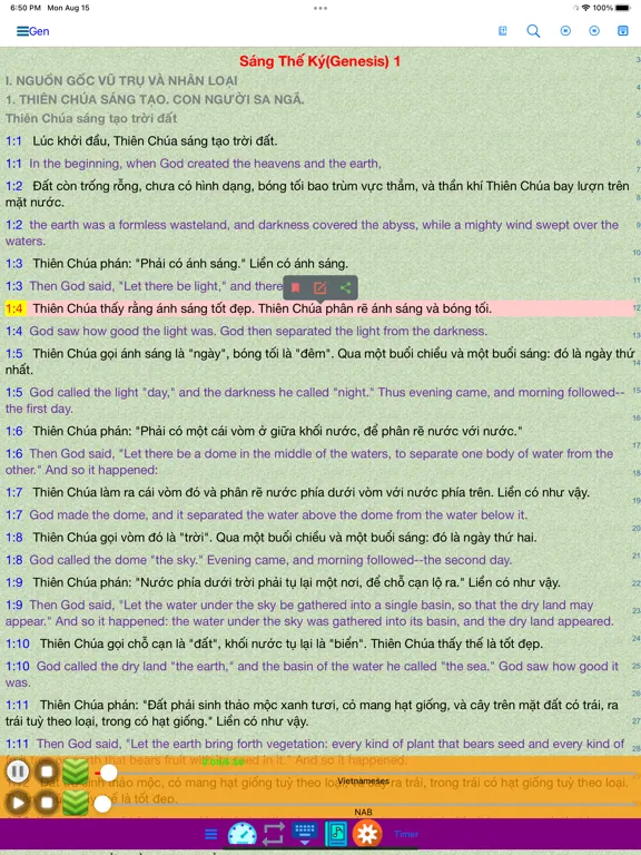 ภาพหน้าจอของ Catholic Vietnamese Holy Bible iPad 