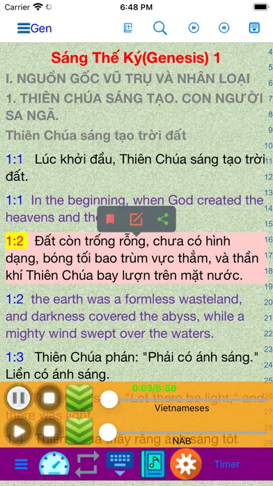 ภาพหน้าจอของ Catholic Vietnamese Holy Bible
