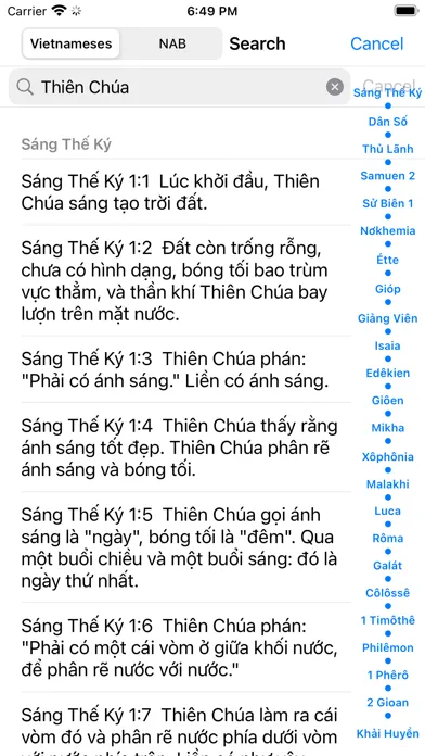 ภาพหน้าจอของ Catholic Vietnamese Holy Bible