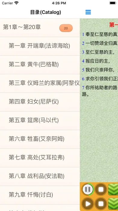 Captures d'écran de Chinese Quran Audio Book