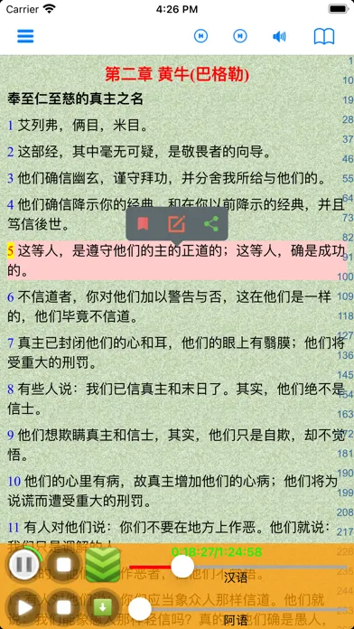 Captures d'écran de Chinese Quran Audio Book