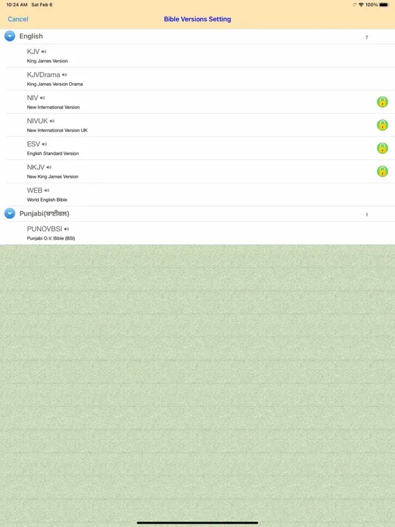 ภาพหน้าจอของ Punjabi English Audio Bible iPad 
