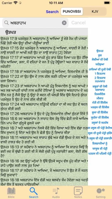 ภาพหน้าจอของ Punjabi English Audio Bible
