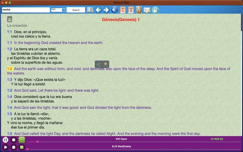 Spanish-English Audio Bible スクリーンショット
