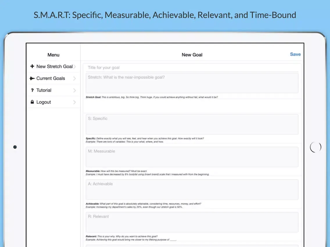 Stretch & Smart Goals: Scientifically Proven Effective Goal-Setting iPad  スクリーンショット
